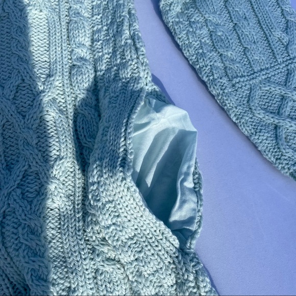 ARAN CRAFTS 100% Merino Wool Made in Ireland Cardigan, Mint Green, Small, NWOT - Picture 5 of 6